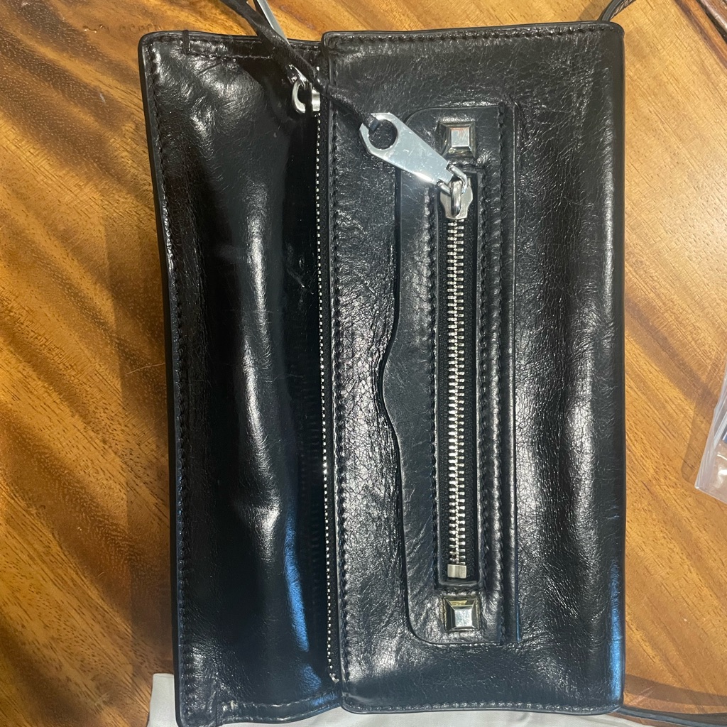 Rebecca Minkoff Black Leather Crossbody Clutch